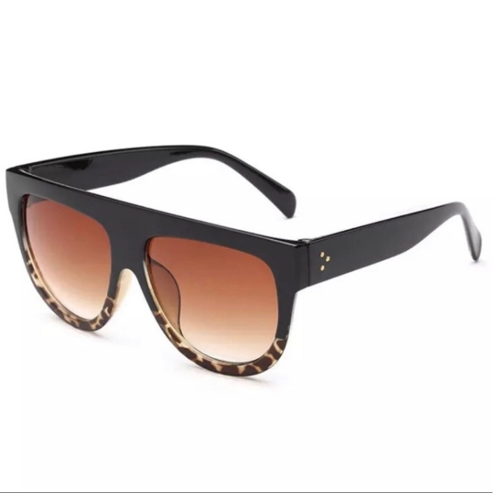5 âď¸ Rated- Flat Top OmbrĂŠ Oversized Sunglasses - Picture 5 of 8